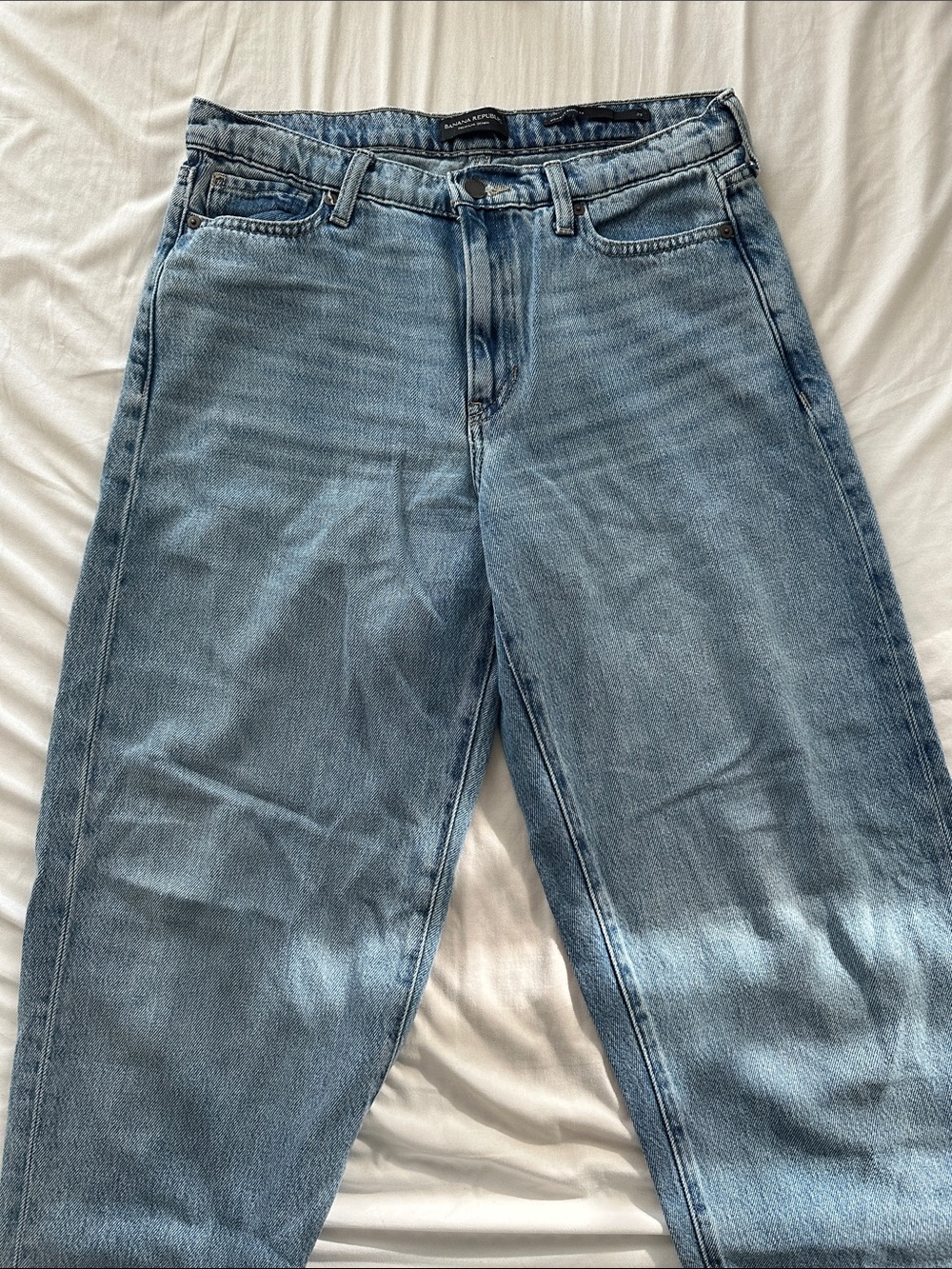 Banana Republic High Rise Barrel Fit Light Blue Women's Jeans